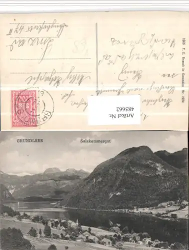 485662,Grundlsee Totale Bergkulisse pub F.E. Brandt 1934
