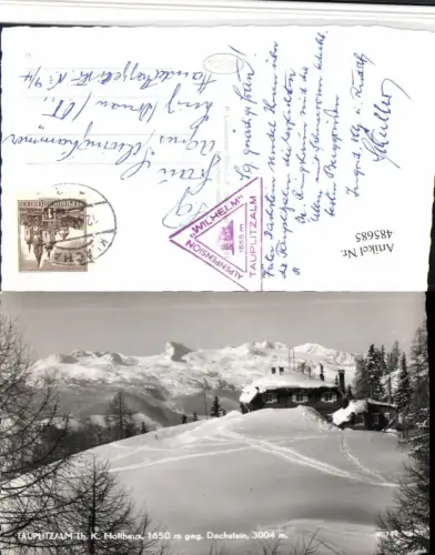 485685,Tauplitzalm b. Tauplitz Hollhaus Berghütte geg. Dachstein Winterbild