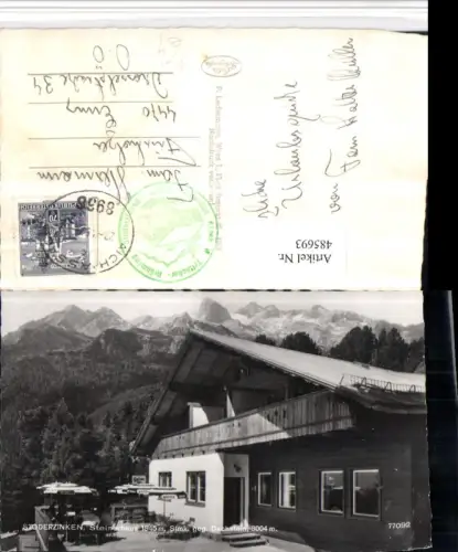 485693,Stoderzinken Steinerhaus b. Gröbming geg. Dachstein Bergkulisse