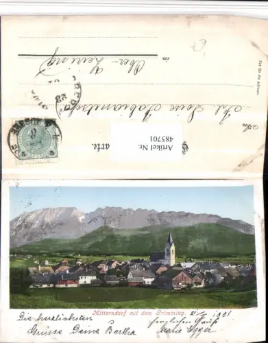485701,Mitterndorf Totale m. Grimming Bergkulisse pub F.E. Brandt 343