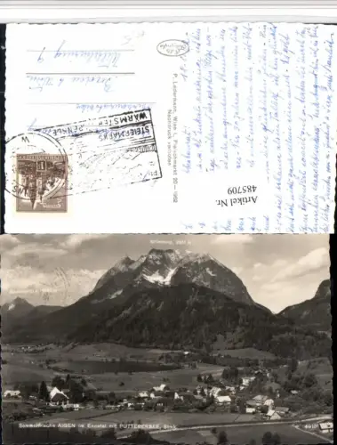 485709,Aigen im Ennstal Totale m. Putterersee See Bergkulisse
