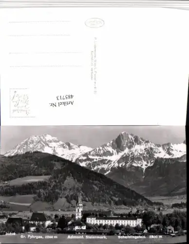 485713,Admont Teilansicht m. Scheiblingstein Bergkulisse