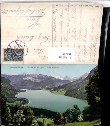 485735,Grundlsee See m. Toten Gebirge Bergkulisse pub F.E. Brandt 621