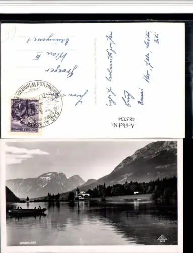 485734,Grundlsee See Boot Bergkulisse