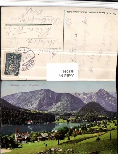 485744,Grundlsee Teilansicht Bergkulisse pub F.E. Brandt 585