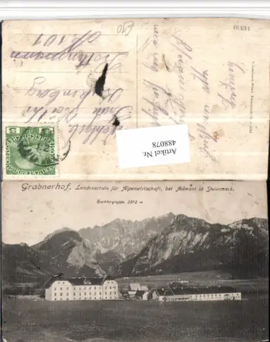488078,Grabnerhof b. Admont Landesschule für Alpenwirtschaft Bergkulisse