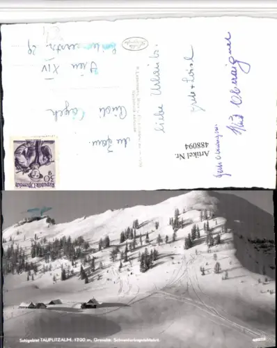 488094,Tauplitzalm b. Tauplitz Grasalm Abfahrt Winterbild