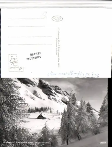 488150,Tauplitzalm b. Tauplitz Grazerhütte Berghütte Winterbild