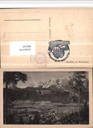 488165,Schladming Totale m. Dachstein Bergkulisse Austriahütte Stempel