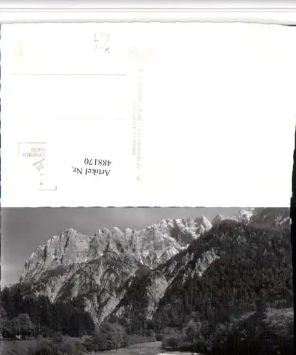 488170,Gesäuse Johnsbachsteg b. Johnsbach m. Hochtor Bergkulisse
