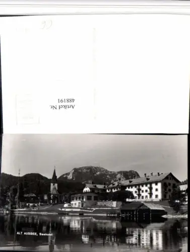 488191,Altaussee Teilansicht Seehotel Bergkulisse