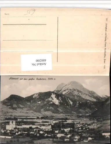 488200,Admont Totale m. Großen Buchstein Bergkulisse