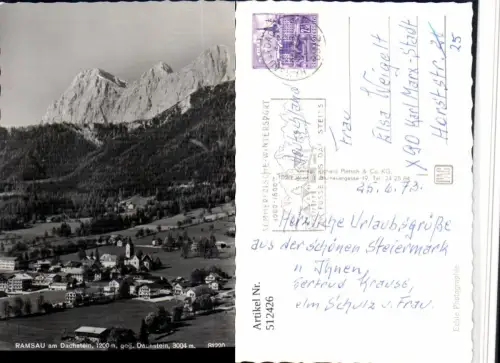 512426,Ramsau am Dachstein Totale geg. Dachstein Bergkulisse
