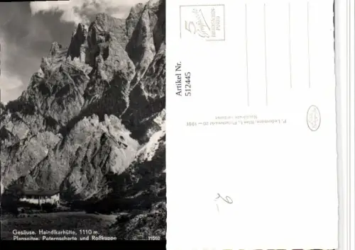 512445,Gesäuse Haindlkarhütte Berghütte b. Johnsbach m. Planspitze