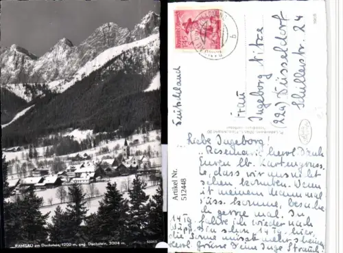 512448,Ramsau am Dachstein Totale geg. Dachstein Bergkulisse Winterbild
