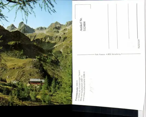 512484,Preintalerhütte Berghütte b. Schladming m. Greifenstein Bergkulisse