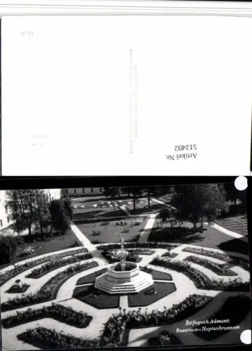 512492,Admont Stiftspark Rosarium Neptunbrunnen Brunnen