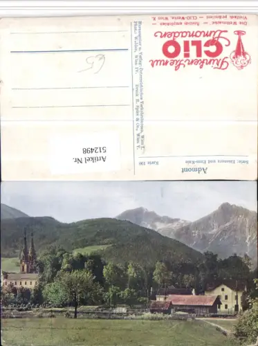 512498,Admont Teilansicht Kirche Bergkulisse
