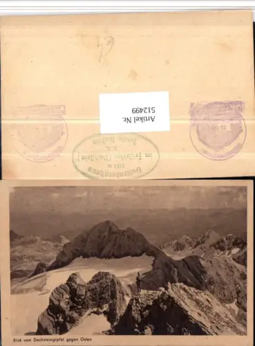 512499,Blick vom Dachsteingipfel b. Admont geg. Osten Bergkulisse