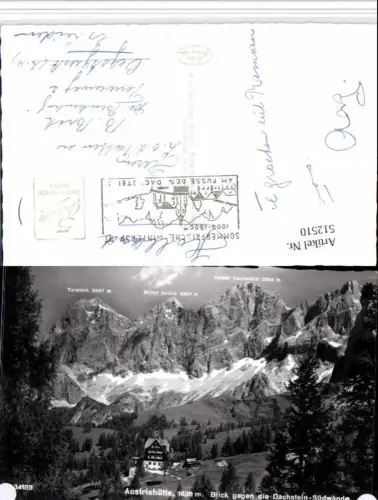 512510,Austriahütte Berghütte b. Ramsau geg. Dachstein Bergkulisse