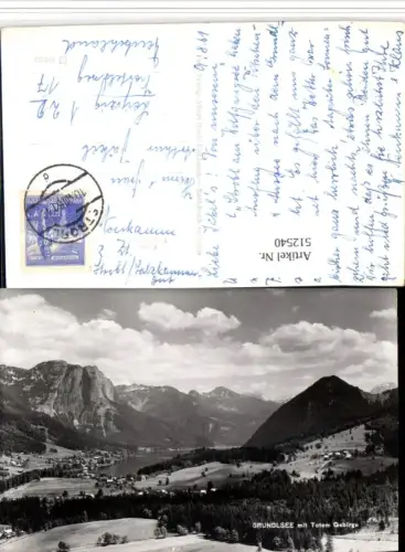 512540,Grundlsee Totale m. Totem Gebirge Bergkulisse