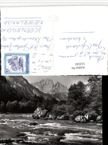 512543,Gesäuse Ennspartie Fluss m. Reichenstein b. Admont Bergkulisse