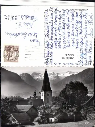 512556,Altaussee Teilansicht Kirche m. Dachstein Bergkulisse pub Cosy 191