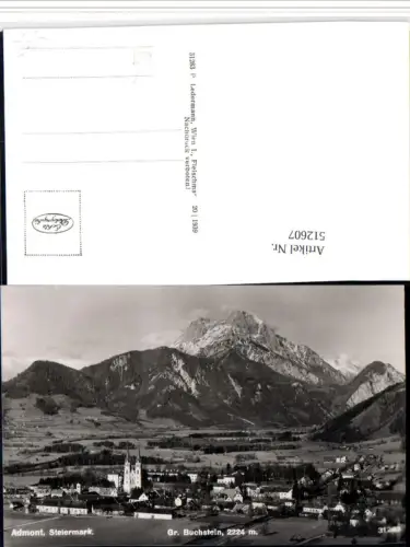 512607,Admont Totale m. Großen Buchstein Bergkulisse