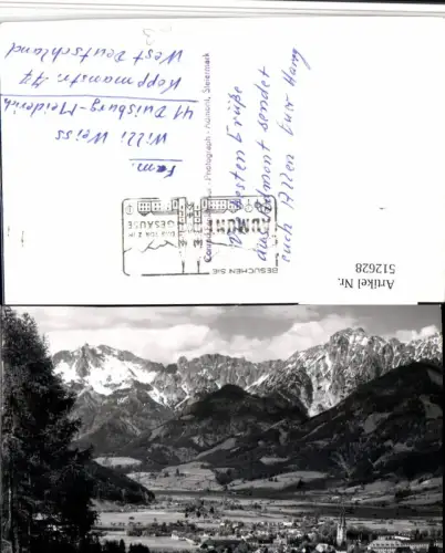 512628,Admont Totale m. Hallermauern Bergkulisse