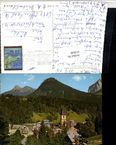512638,Bad Aussee Totale Kirche Bergkulisse
