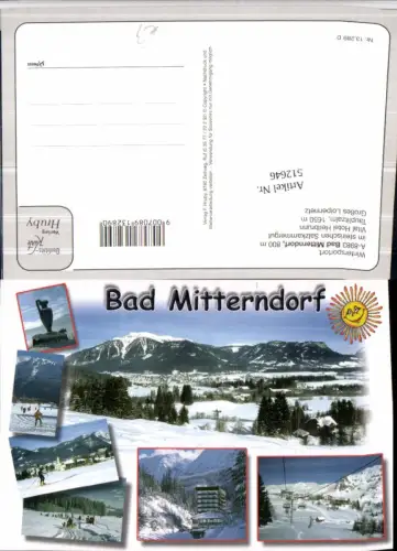 512646,Bad Mitterndorf Totale Seilbahn Skifahrer Winterbilder Mehrbildkarte
