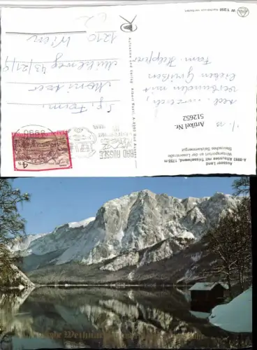 512652,Altaussee See m. Trisselwand Bergkulisse Winterbild
