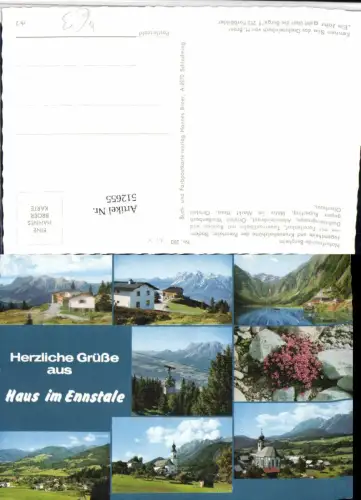 512655,Haus im Ennstal Totale Seilbahn Kirche See Mehrbildkarte