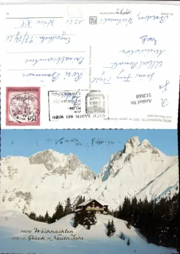 512668,Mödlingerhütte Berghütte b. Johnsbach geg. Sparafeld Bergkulisse Winterbild