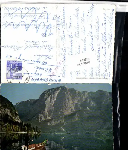 512674,Altaussee See m. Trisselwand Zille Boot Bergkulisse