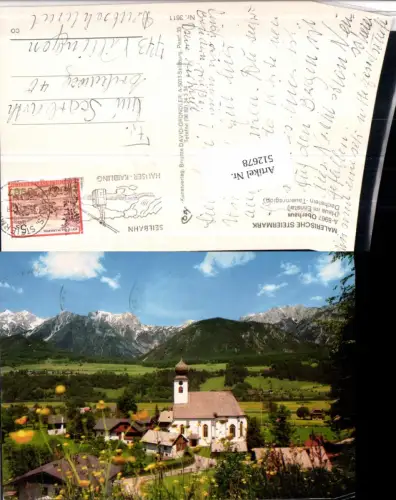 512678,Oberhaus b. Haus im Ennstal Kirche Bergkulisse