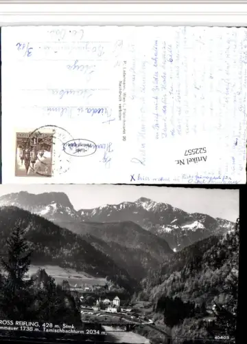 522557,Großreifling m. Almmauer Bergkulisse Bahnpost Zug 464 nach Selzthal