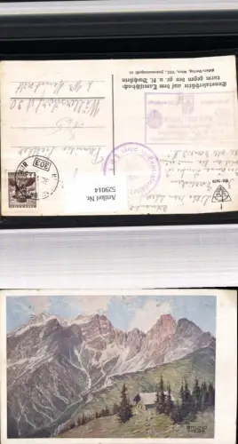 ,Deutscher Schulverein 1472 Bruno Hess Ennstalerhütte Admont Bahnpost Zug 303
