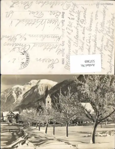 537369,tolle Foto-AK Mitterdorf m. Lawinenstein pub Sepp Kain Bad Aussee 1929