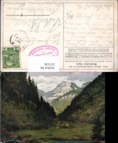 537536,Künstler AK R. Oeffinger Eiblalm Hochgolling Golling Rohrmoos Schladming