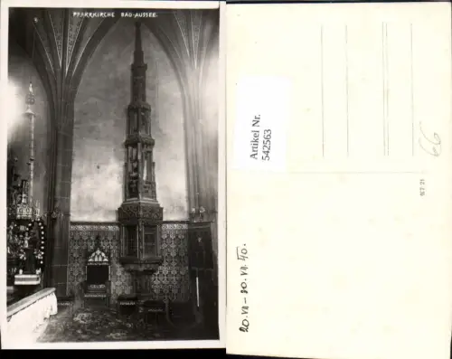 542563,Bad Aussee Salzkammergut Pfarrkirche Innen