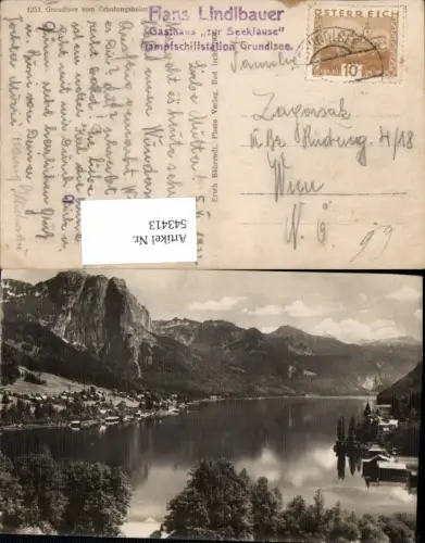 543413,tolle Foto-AK Grundlsee bei Aussee pub Erich Bährendt 1253
