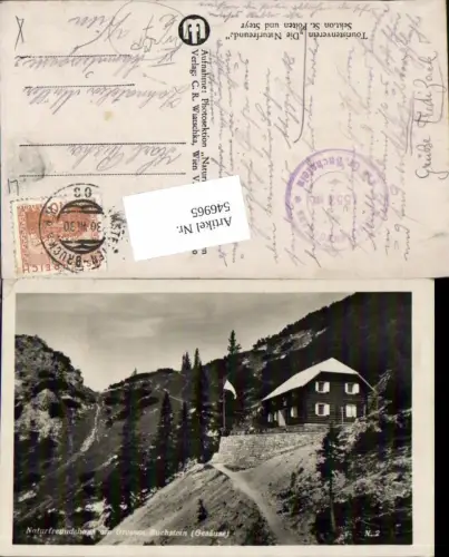 546965,Naturfreundehaus Grossen Buchstein Gesäuse Weng Admont Bahnpost Amstetten Bruck 03