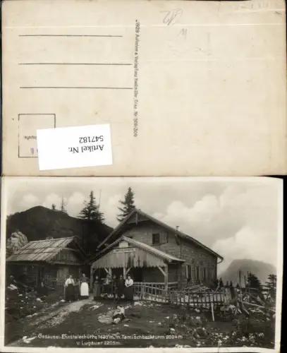 547182,tolle Foto-AK Gesäuse Weng Gstatterboden Ennstalerhütte m. Leute Admont Lugauer