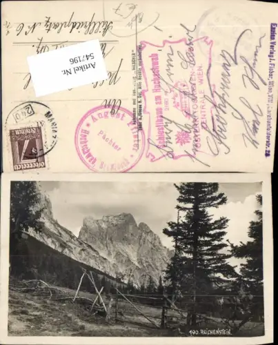 547196,tolle AK Reichenstein Gesäuse Weng Admont pub Hilscher Ybbs an der Donau Fotograf