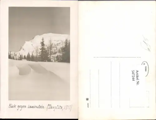 547244,UNIKAT Foto-AK Blick gegen Lawinenstein Tauplitz Klachau Mitterndorf 1941