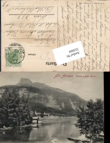 553004,tolle AK Alt Aussee Partie gegen Loser pub Brandt 1922