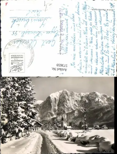573659,Foto Ak Altaussee Winteransicht