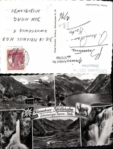 573708,Mehrbild Ak Riesachsee Gfölleralm Schladming Wasserfall pub Cosy 3134