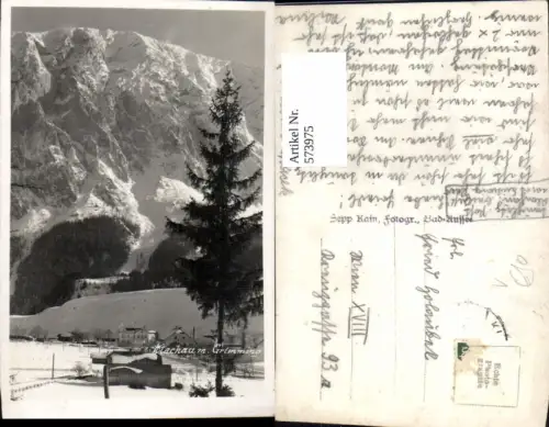573975,Foto Ak Klachau Bad Mitterndorf m. Grimming Winteransicht pub Sepp Kain